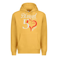 Mustard Vintage 50th Birthday Blessed By God For 50 Years Birthday Premium Hoodie - longCreatives