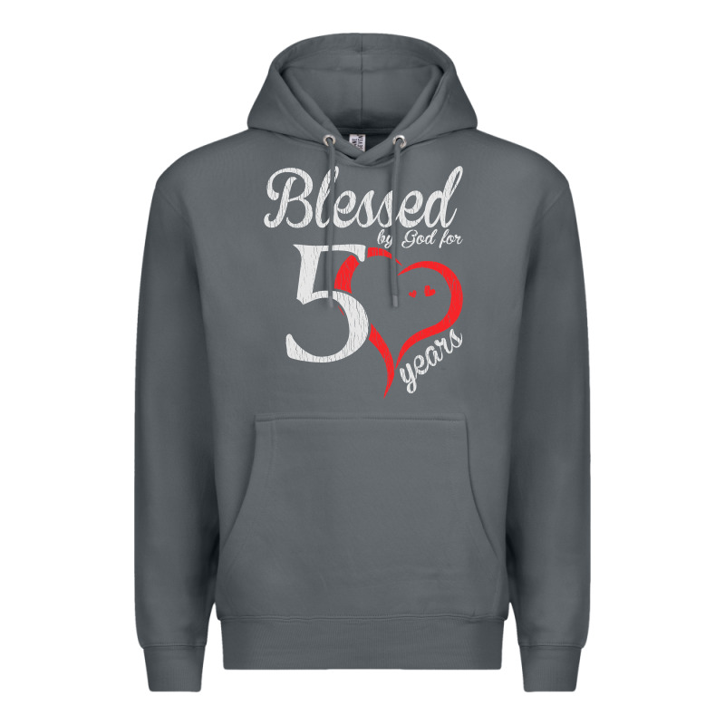 Vintage 50th Birthday Blessed By God For 50 Years Birthday Premium Hoodie by longCreatives | Teevron