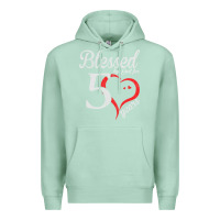 Seafoam Vintage 50th Birthday Blessed By God For 50 Years Birthday Premium Hoodie - longCreatives