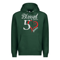 Sports Green Vintage 50th Birthday Blessed By God For 50 Years Birthday Premium Hoodie - longCreatives