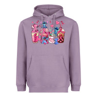 Lavender breast cancer stitch coffee cups Heavyweight Hoodie - AdoDesignShop
