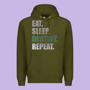 Destiny  Eat Sleep Destiny Repeat Short Sleeve Premium Hoodie Designed By Longcreatives