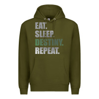 Army Green Destiny  Eat Sleep Destiny Repeat Short Sleeve Premium Hoodie - longCreatives