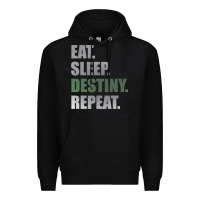 Black Destiny  Eat Sleep Destiny Repeat Short Sleeve Premium Hoodie - longCreatives