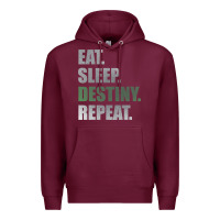 Burgundy Destiny  Eat Sleep Destiny Repeat Short Sleeve Premium Hoodie - longCreatives