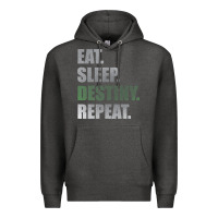 Charcoal Heather Destiny  Eat Sleep Destiny Repeat Short Sleeve Premium Hoodie - longCreatives