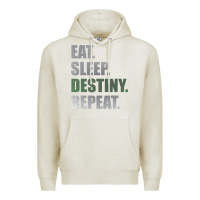 Oatmeal Heather Destiny  Eat Sleep Destiny Repeat Short Sleeve Premium Hoodie - longCreatives