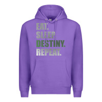 Purple Destiny  Eat Sleep Destiny Repeat Short Sleeve Premium Hoodie - longCreatives