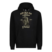 Black Vintage American Motorcycle Indian for Old Biker Gifts Premium Hoodie - longCreatives