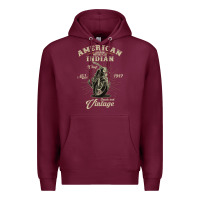 Burgundy Vintage American Motorcycle Indian for Old Biker Gifts Premium Hoodie - longCreatives