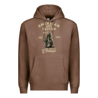 Chestnut Vintage American Motorcycle Indian for Old Biker Gifts Premium Hoodie - longCreatives
