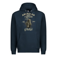 Navy Vintage American Motorcycle Indian for Old Biker Gifts Premium Hoodie - longCreatives