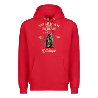 Red Vintage American Motorcycle Indian for Old Biker Gifts Premium Hoodie - longCreatives