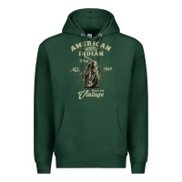 Sports Green Vintage American Motorcycle Indian for Old Biker Gifts Premium Hoodie - longCreatives