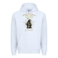 White Vintage American Motorcycle Indian for Old Biker Gifts Premium Hoodie - longCreatives