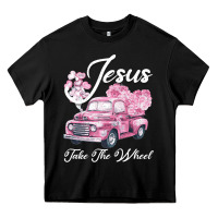 Black Leopard Floral Pink Car Jesus Take The Wheel Heavy Core Tee - Bettercallsaul