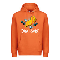Carrot Dino Sore Funny Dinosaur Workout Gym Fitness Lifting Premium Hoodie - longCreatives