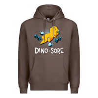 Coffee Dino Sore Funny Dinosaur Workout Gym Fitness Lifting Premium Hoodie - longCreatives