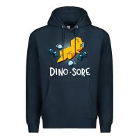 Navy Dino Sore Funny Dinosaur Workout Gym Fitness Lifting Premium Hoodie - longCreatives