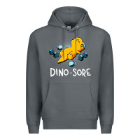 Rock Dino Sore Funny Dinosaur Workout Gym Fitness Lifting Premium Hoodie - longCreatives