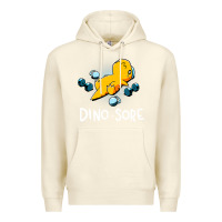 Sandshell Dino Sore Funny Dinosaur Workout Gym Fitness Lifting Premium Hoodie - longCreatives