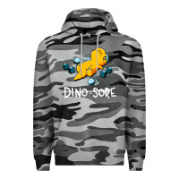 Slate Camo Dino Sore Funny Dinosaur Workout Gym Fitness Lifting Premium Hoodie - longCreatives