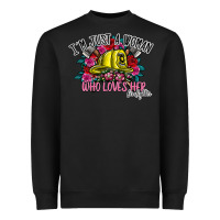 Black im just a woman who loves her firefighter Heavyweight Sweatshirt - SublimationCraftShop
