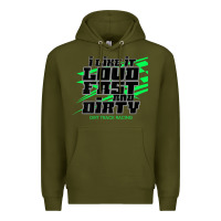 Army Green Dirt Modified Racing Apparel Sprint Car Dirt Track Racing Premium Hoodie - longCreatives