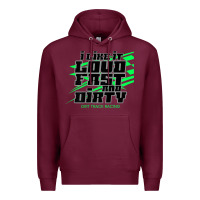 Burgundy Dirt Modified Racing Apparel Sprint Car Dirt Track Racing Premium Hoodie - longCreatives