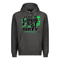 Charcoal Heather Dirt Modified Racing Apparel Sprint Car Dirt Track Racing Premium Hoodie - longCreatives