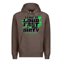 Coffee Dirt Modified Racing Apparel Sprint Car Dirt Track Racing Premium Hoodie - longCreatives