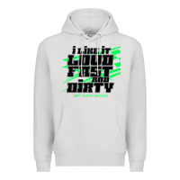 Dove Grey Dirt Modified Racing Apparel Sprint Car Dirt Track Racing Premium Hoodie - longCreatives