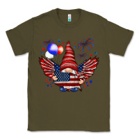 Army Green Gnome with 4th Of July elements Classic Tee - HowdyJamesFarm