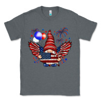 Charcoal Heather Gnome with 4th Of July elements Classic Tee - HowdyJamesFarm