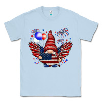 Dusty Blue Gnome with 4th Of July elements Classic Tee - HowdyJamesFarm