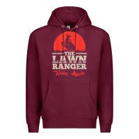 Burgundy the lawn ranger rides again shirt  cute lawn caretaker gift Premium Hoodie - longCreatives