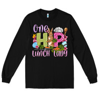 Black Easter Day One hip Lunch Lady Long Sleeve Tee - OliviaCreatesArt