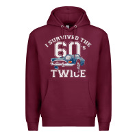 Burgundy I Survived The Sixties Twice Classic Birthday Premium Hoodie - longCreatives