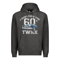 Charcoal Heather I Survived The Sixties Twice Classic Birthday Premium Hoodie - longCreatives
