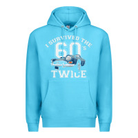 Ocean Blue I Survived The Sixties Twice Classic Birthday Premium Hoodie - longCreatives