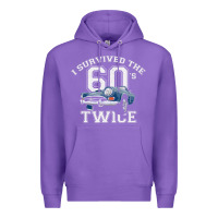 Purple I Survived The Sixties Twice Classic Birthday Premium Hoodie - longCreatives
