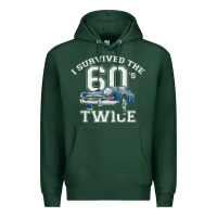Sports Green I Survived The Sixties Twice Classic Birthday Premium Hoodie - longCreatives