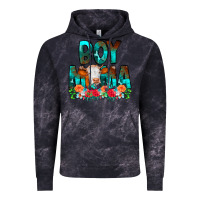 Cloud Black Boy Mama Flowers Cow Vintage Hoodie - CowCowDesign