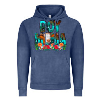 Vintage Denim Boy Mama Flowers Cow Vintage Hoodie - CowCowDesign