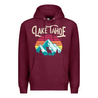 Burgundy Vintage Lake Tahoe Mountains Retro T Premium Hoodie - longCreatives