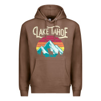 Chestnut Vintage Lake Tahoe Mountains Retro T Premium Hoodie - longCreatives