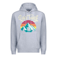 Heather Grey Vintage Lake Tahoe Mountains Retro T Premium Hoodie - longCreatives