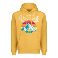 Mustard Vintage Lake Tahoe Mountains Retro T Premium Hoodie - longCreatives