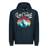 Navy Vintage Lake Tahoe Mountains Retro T Premium Hoodie - longCreatives