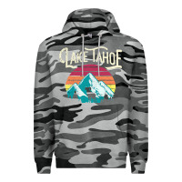 Slate Camo Vintage Lake Tahoe Mountains Retro T Premium Hoodie - longCreatives